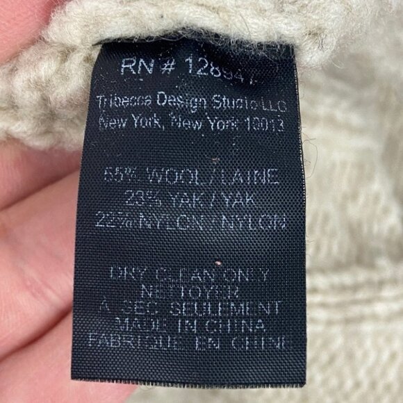 Nili Lotan Yak Wool Turtleneck Sweater Beige Cream Size XS Zoe Knit Pullover Tan - Picture 8 of 9